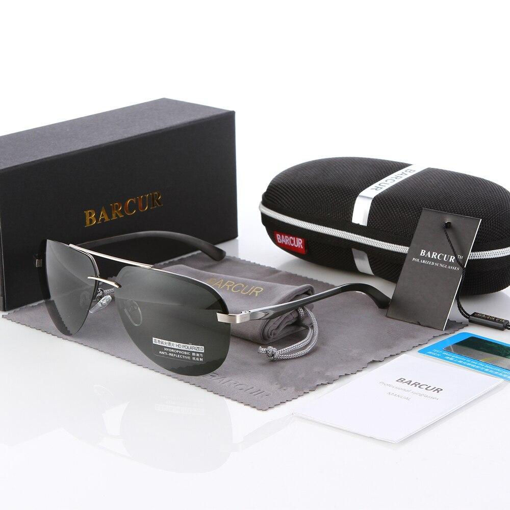 Lunettes de soleil polarisées de luxe en aluminium et magnésium pour hommes, monture en acier inoxydable ultra légère, style pilote aviateur, protection UV400