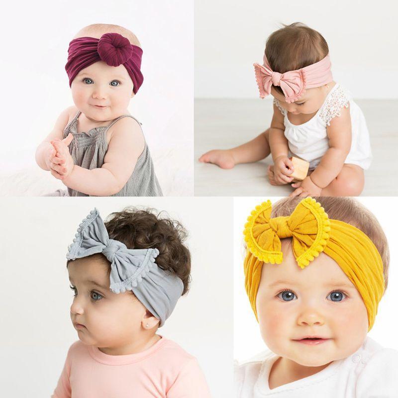 Bandeau en Nylon pour Bébé, Bandeaux à Nœud pour Bébés Mignons, Filles, Bandeau Turban pour Filles, Nœud pour Enfants