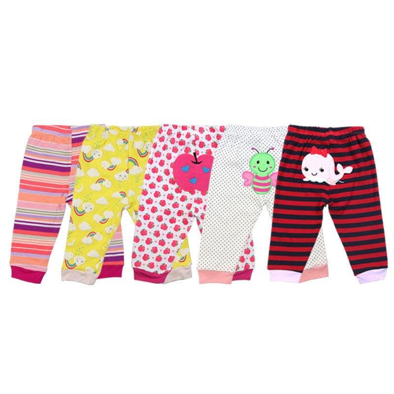 Pantalon bébé aléatoire 100 % coton avec imprimé dessin animé, vêtements de nouveau-né printemps automne, leggings pour tout-petits 0-24 mois pour bébés garçons et filles