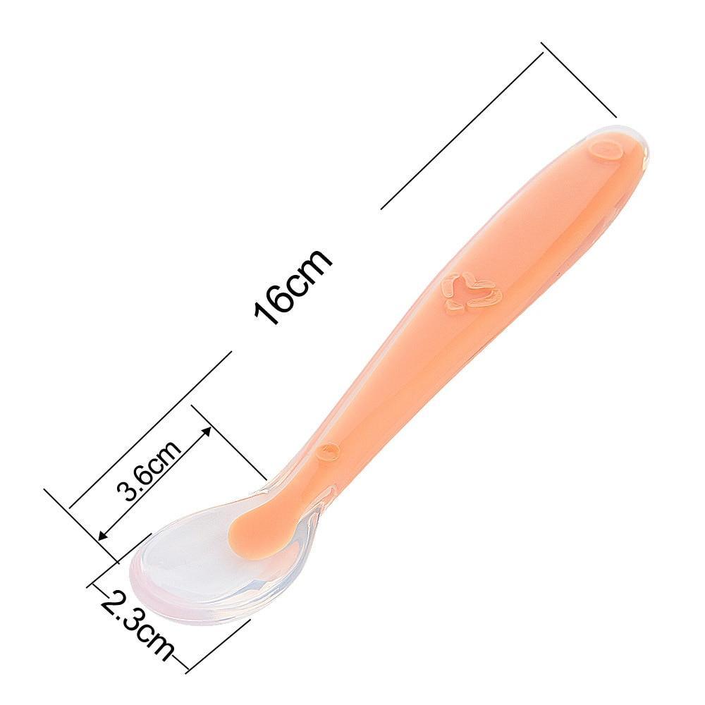Cuillères pour bébé Plats d'alimentation Vaisselle pour enfants Couverts Cuillère en silicone Outils de patchwork Lot Louche à soupe