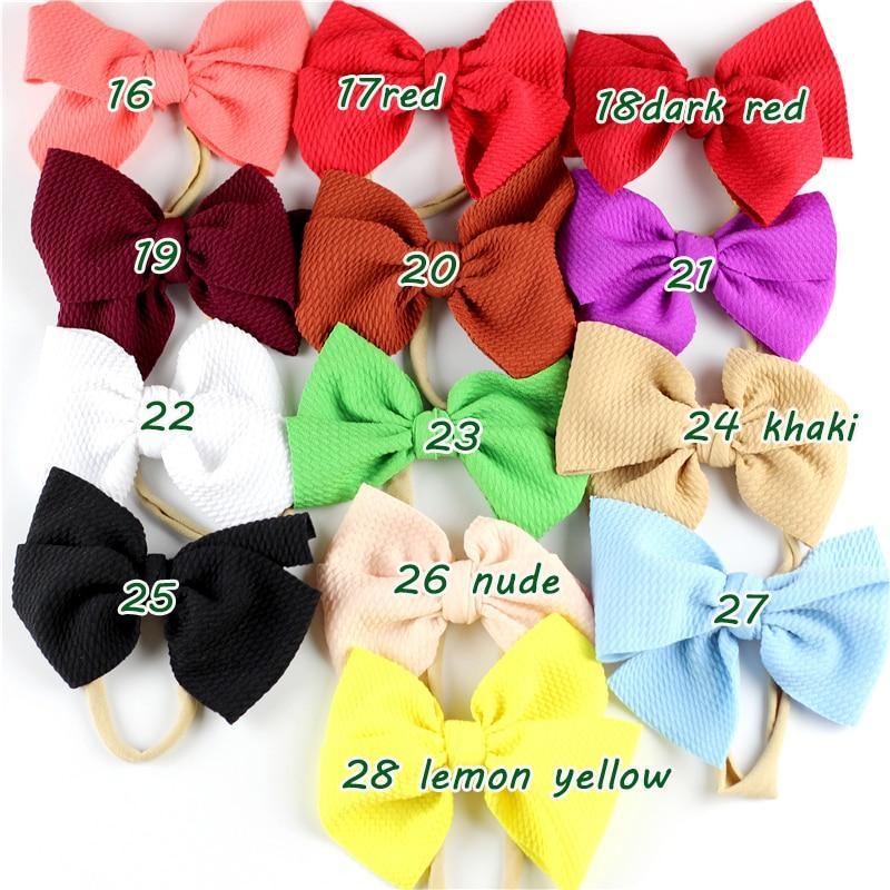 Nouveau bandeau moderne avec nœud désordonné, nœuds de cheveux pour bébés filles, turban avec grand nœud solide pour nourrissons, nœud pour nouveau-nés filles
