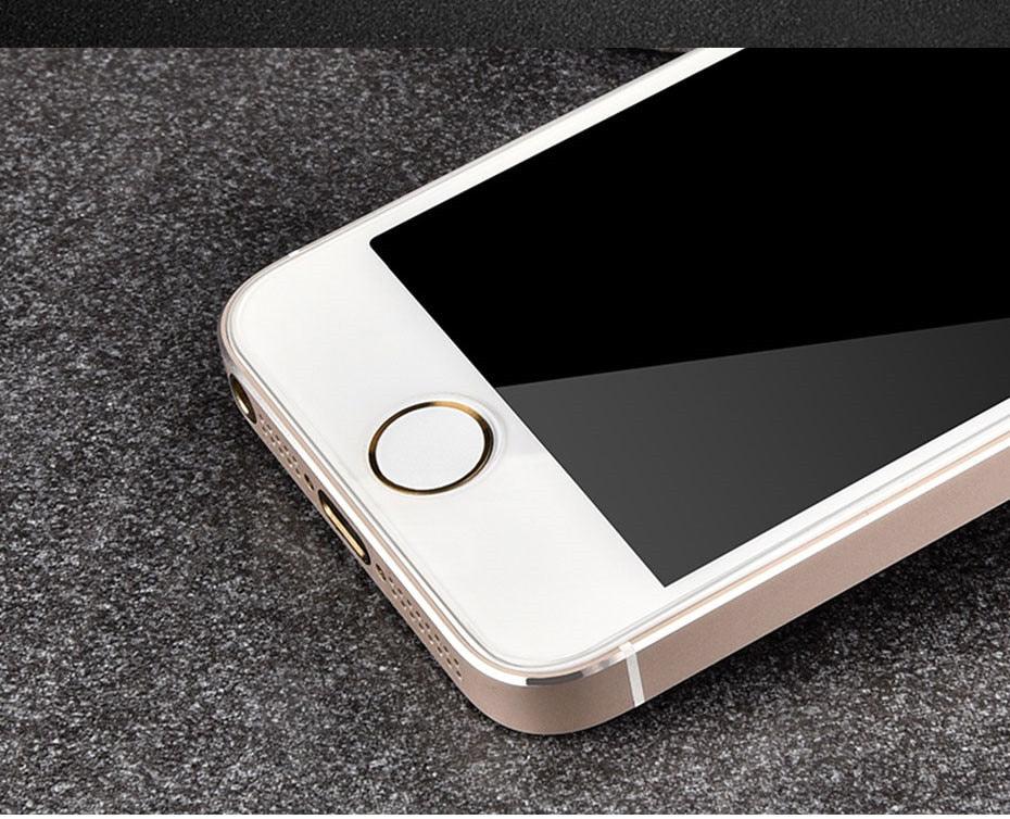 Protection d'écran en verre trempé 3D pleine couverture pour iPhone 5 5S SE 2016 Film de protection en verre pour iPhone 5S SE 5C Anti-explosion Anti-rayures Verre trempé Premium pour iPhone