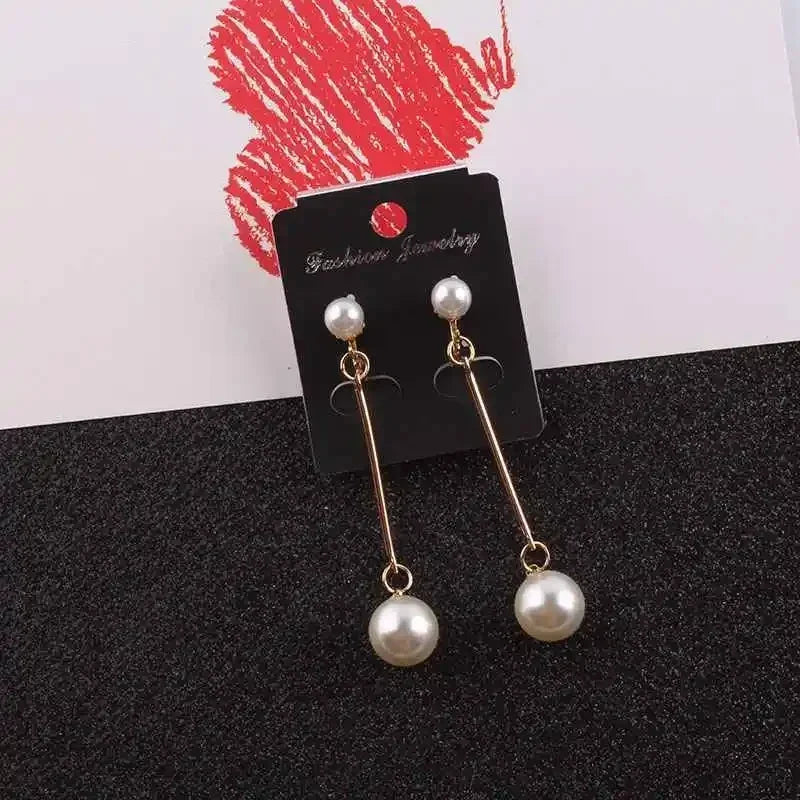 JIOFREE Fête de mariage à la mode Cadeau Élégantes boucles d'oreilles clips en fausses perles sans piercing sans trou d'oreille Bijoux clips