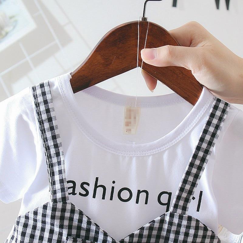 Vêtements de Bébé Fille Rétro Modernes 0-3 Ans Robe Décontractée pour Tout-Petis Motif Carreaux Fausse Robe de Soirée d'Anniversaire pour Filles de 6 à 24 Mois