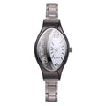 Montre de luxe Ellipse en PU à bracelet en cuir pour femmes, montre-bracelet à quartz sport en strass pour femmes et jeunes filles
