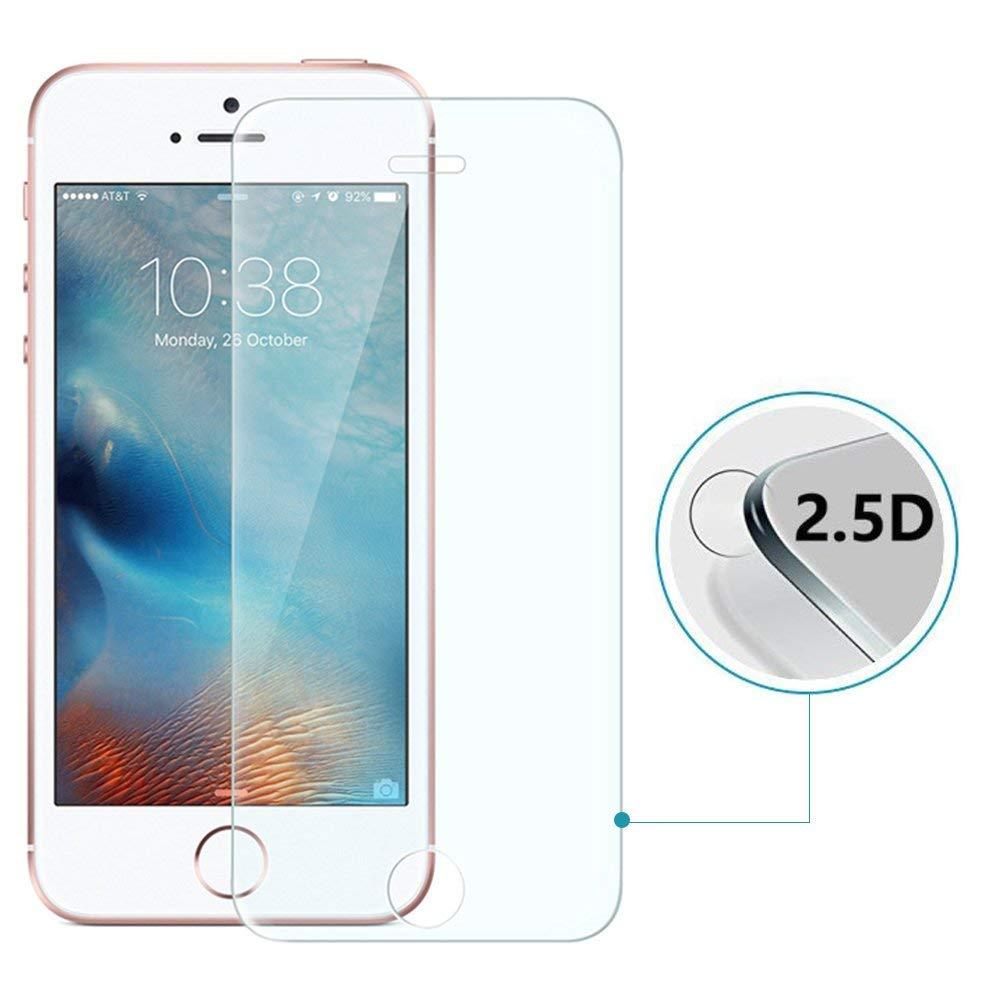 Protection d'écran en verre trempé 3D pleine couverture pour iPhone 5 5S SE 2016 Film de protection en verre pour iPhone 5S SE 5C Anti-explosion Anti-rayures Verre trempé Premium pour iPhone