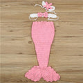 Bébé Chapeau Sirène Nouveau-né Accessoires Photographie Filles Bonnet Tricoté Crocheté Fait Main Design Princesse Moderne