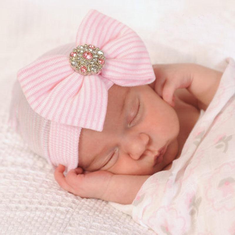 Bonnet nœud pour bébé et enfant, mignon, luxueux, moderne, à nœud confortable, pour nouveau-né, bébé, fille, nourrisson, tout-petit