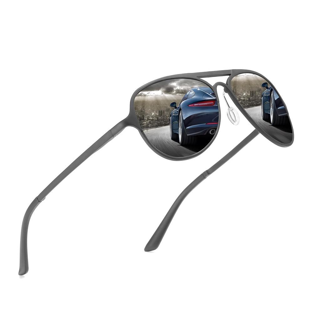 Lunettes de soleil pilote ultralégères en aluminium pour hommes, polarisées, pour la conduite, lunettes de soleil pour hommes, lunaires de sport pour femmes et hommes, avec protection UV400