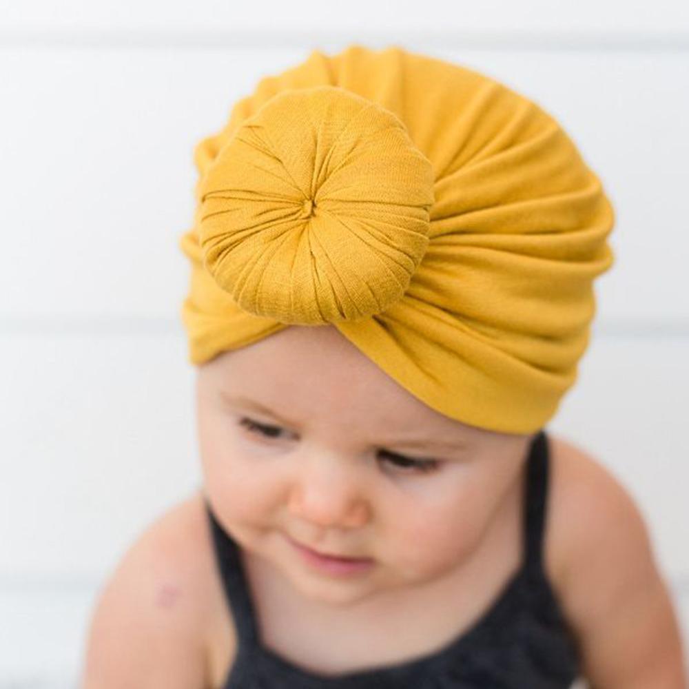Bandeau Bébé Luxe en Coton Mélangé Doux avec Nœud Lapin Turban Élastique pour Cheveux Filles Style Bandeau Élastique