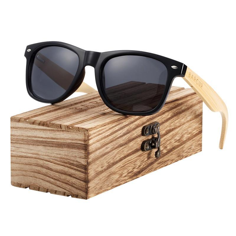 Lunettes de soleil rétro et classiques faites à la main en bois de bambou pour homme et femme, unisexe, polarisées