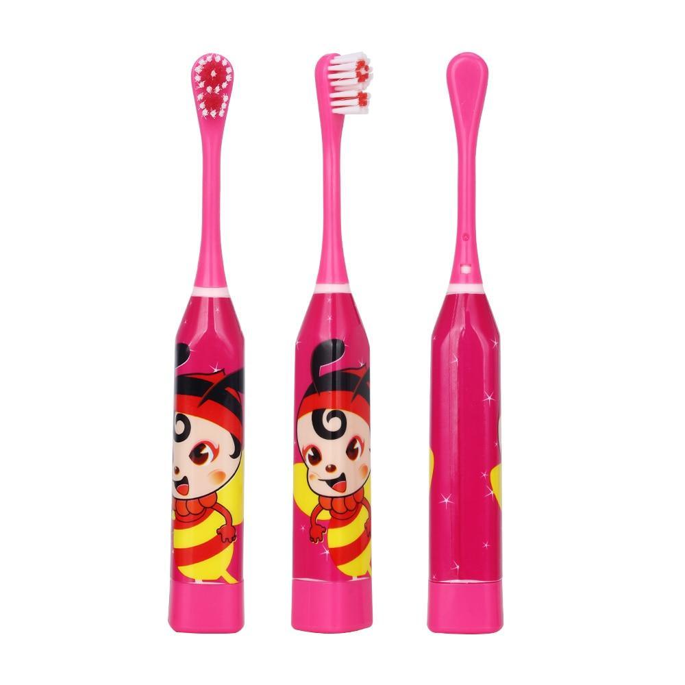 Brosse à Dents Électrique de Dessin Animé pour Enfants, Têtes Double Face Brosse à Dents Électrique ou Brosse de Rechange, Brosse Électrique Parfaite pour Enfants