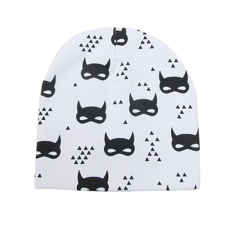 Nouveau Bonnet Bébé Coton Imprimé Dessin Animé Chapeau Nouveau-né Élastique pour Tout-petits Enfants Filles et Garçons