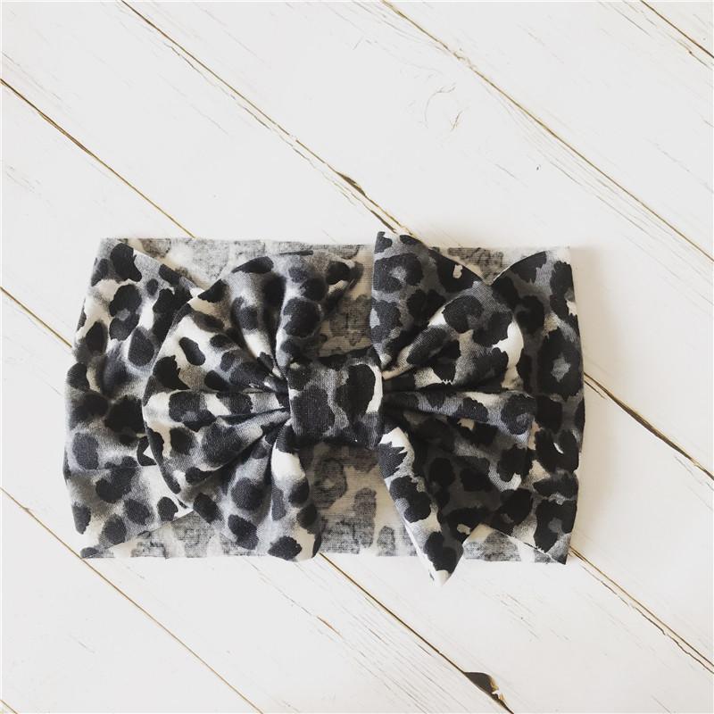 Bandeau moderne pour bébé avec nœud pour fille, motifs léopard pour nouveau-né, tout-petit, turban, accessoires pour cheveux de bébé