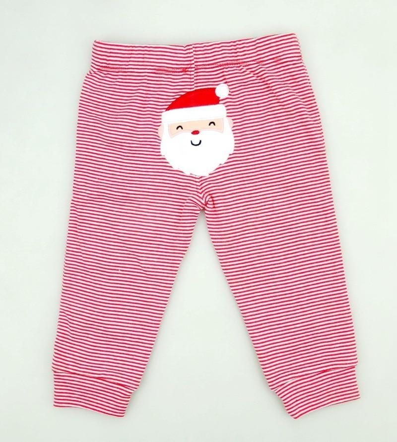 Pantalon de bébé fille Vêtements pour enfants Pantalon enfant fille rayé Père Noël
