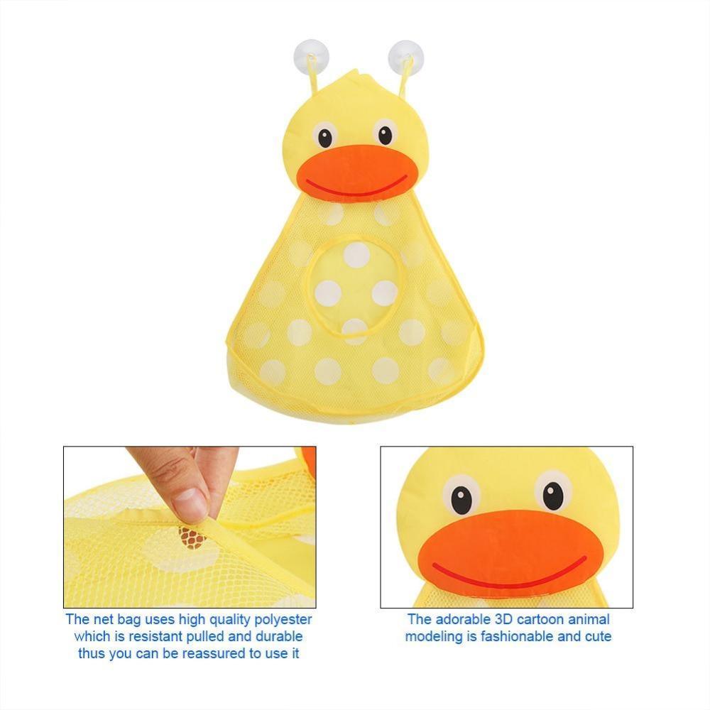 Baby Shower Baignoire Jouets Petit Canard Petite Grenouille Bébé Enfants Jouet Rangement en Maille avec Fortes Ventouses Sac à Jouets Filet Organisateur de Salle de Bain