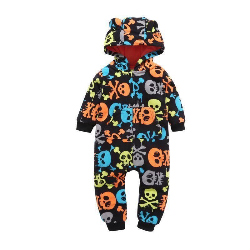 Grenouillère polaire moderne de haute qualité pour nouveau-né, barboteuse de garçon, grenouillère à capuche avec oreilles d'ours pour enfants