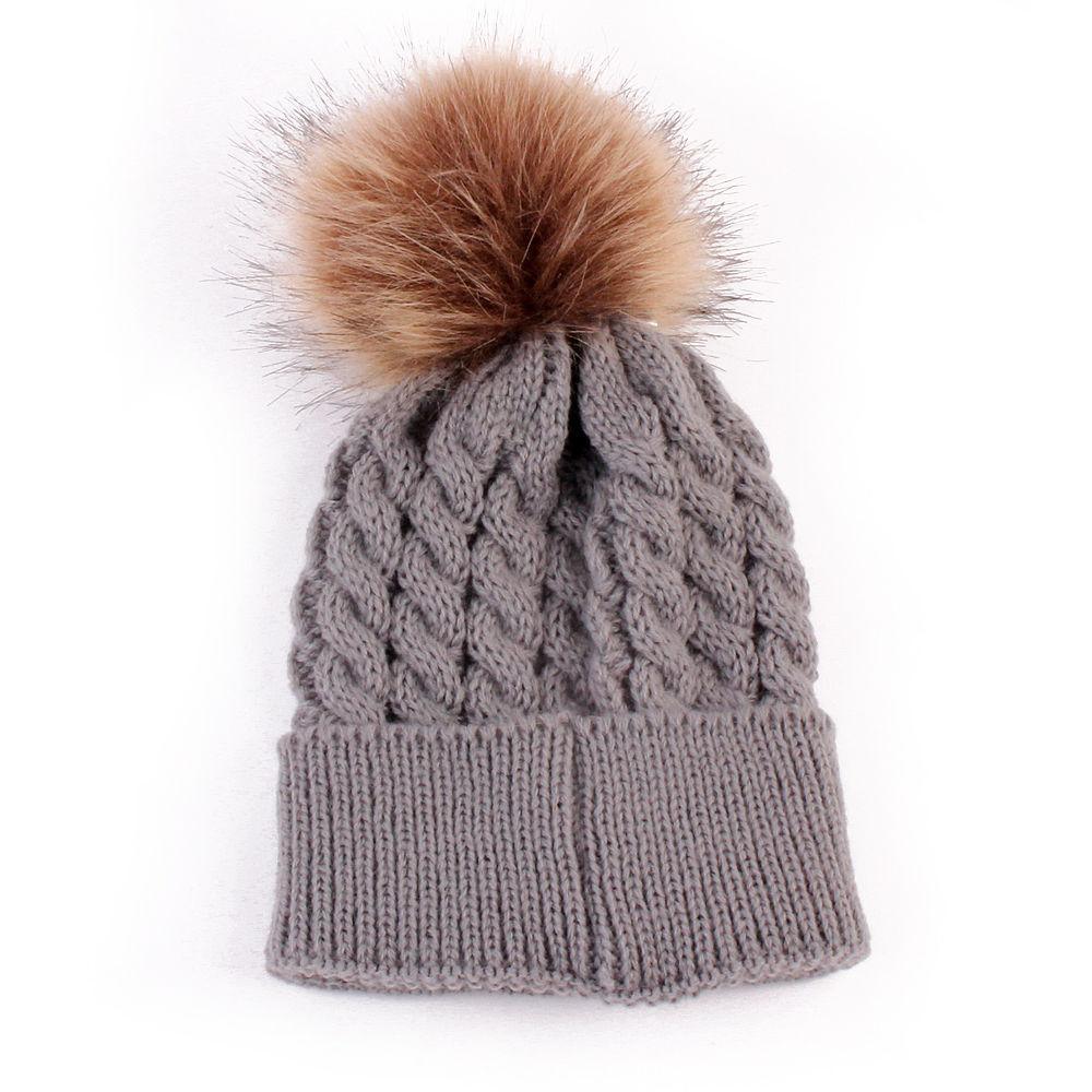 Bonnet tricoté au crochet unisexe tendance et moderne pour bébés filles - Chapeau d'hiver chaud pour enfants