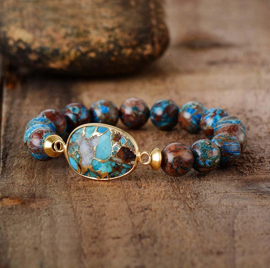 Bracelets faits main pour hommes et femmes, avec pierres, perles tibétaines, extensibles, Yoga, breloques élastiques, Bijoux de luxe