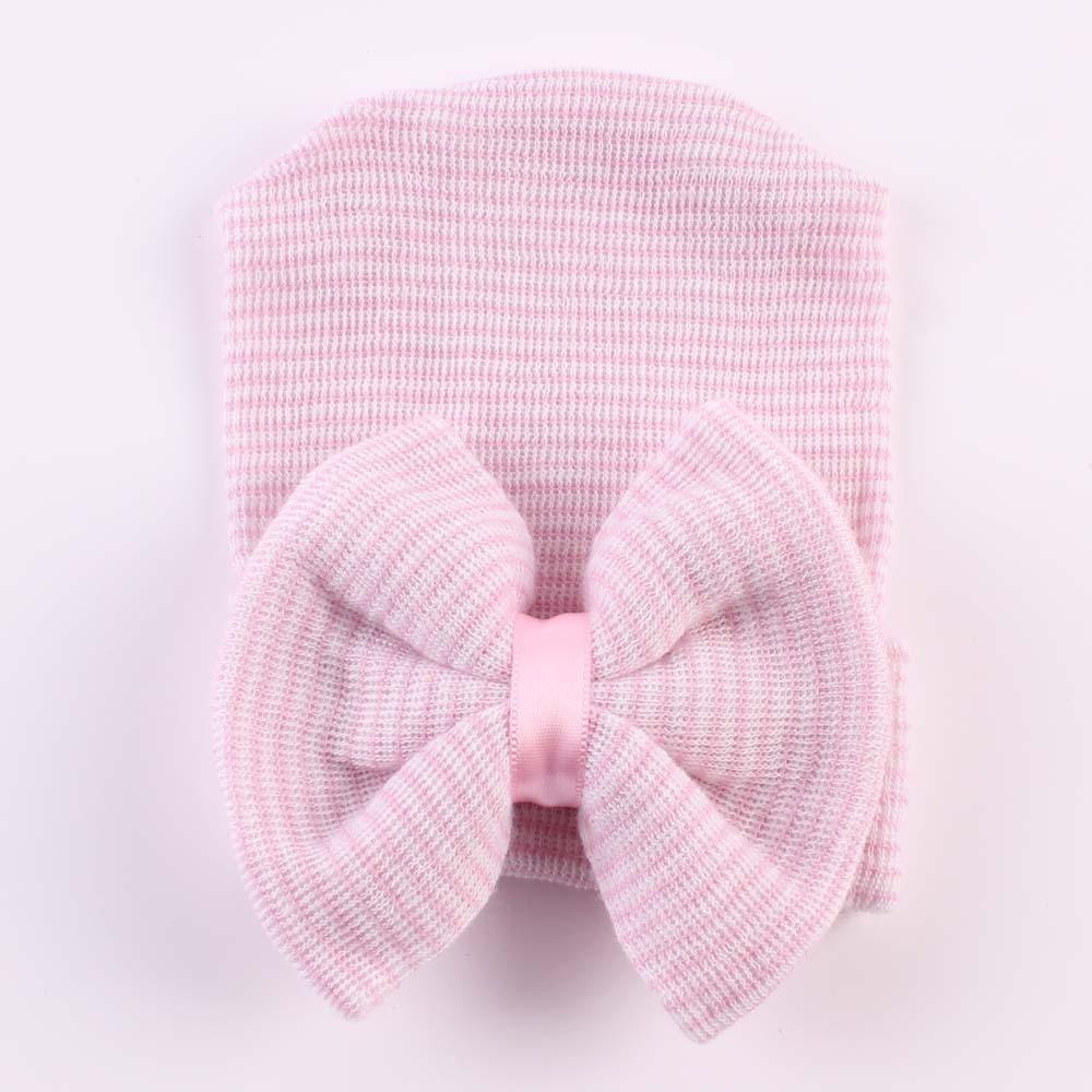 Bonnet Bébé Fille Nouveau-né avec Nœud, Chaud et Respirant, Design Moderne avec Gros Nœud pour Bébés Enfants