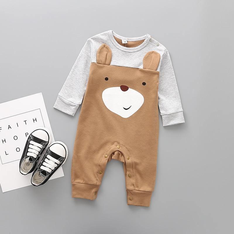 Mode Tendance Stevvex Animaux Mignons Barboteuse Printemps Vêtements Bébé Naissance Enfants Manches Longues Sous-Vêtements Coton Vêtements Garçons Barboteuse Pour Enfants