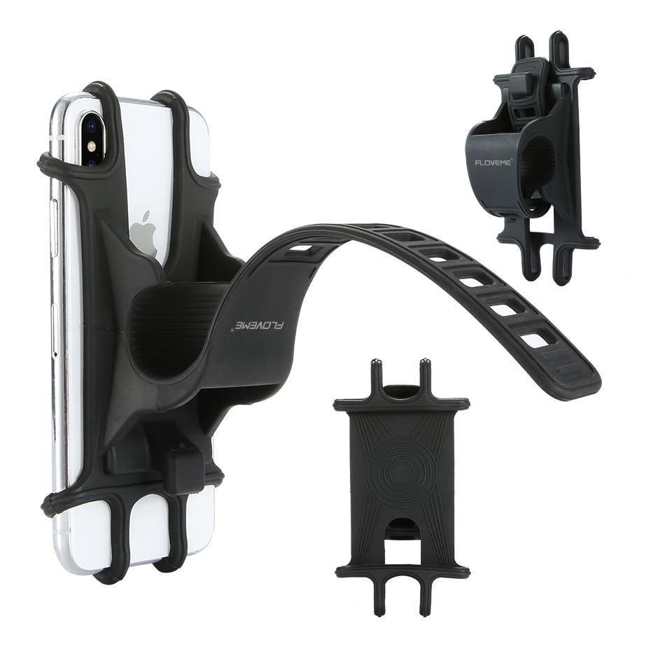 Support de Téléphone Noir Universel pour Moto Vélo Fixation Guidon