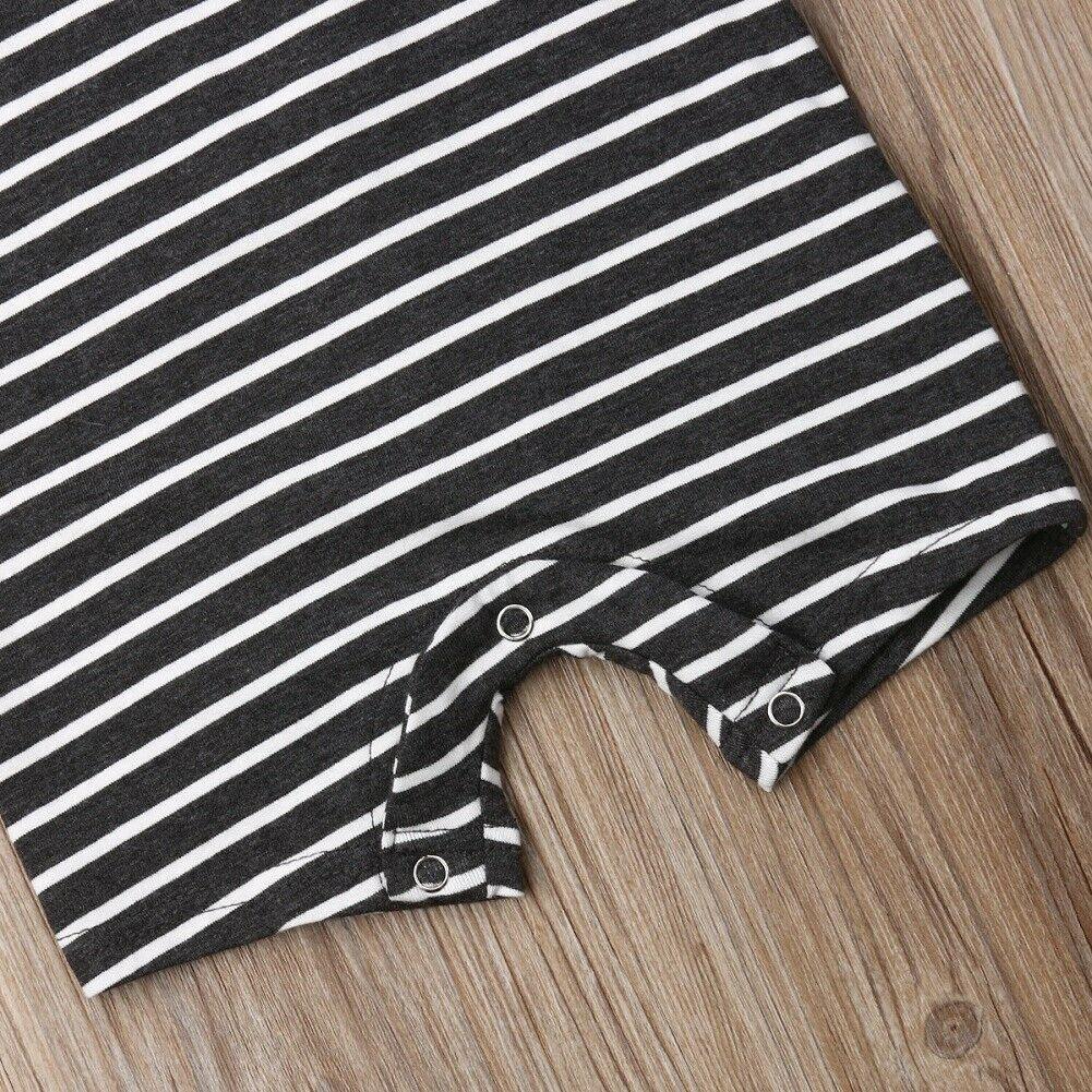 Grenouillère rayée sans manches pour nouveau-né bébé garçon/fille, tenue barboteuse, pyjama