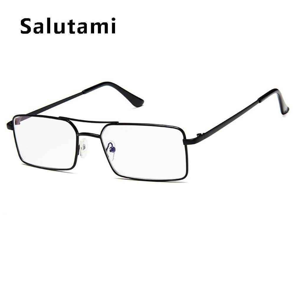 Lunettes de soleil de luxe célèbres Rétro Modernes Carrées Unisexe Homme et Femme avec petite monture en alliage métallique et double pont transparent pour homme