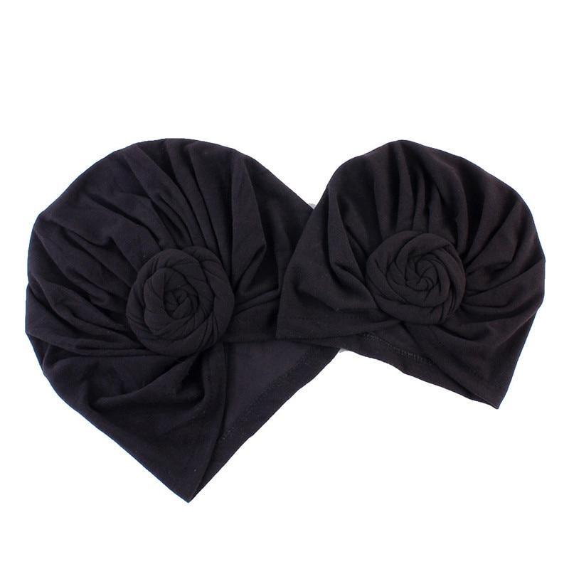 Chapeau en Coton Moderne Fait à la Main Pour Bébés Filles Turban Nœud Torsadé Casquettes Femme Pour Maman et Fille au Design Élégant