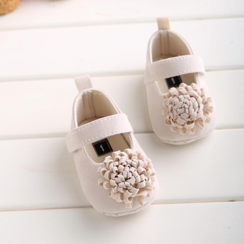 Chaussures pour bébé nouveau-né en couleurs bonbon, pour petite princesse, avec grande fleur, semelle souple antidérapante