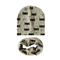 Chapeau et écharpe en coton imprimés dessin animé mouton pour enfants modernes, motifs animaux, casquettes pour enfants, bonnet bébé