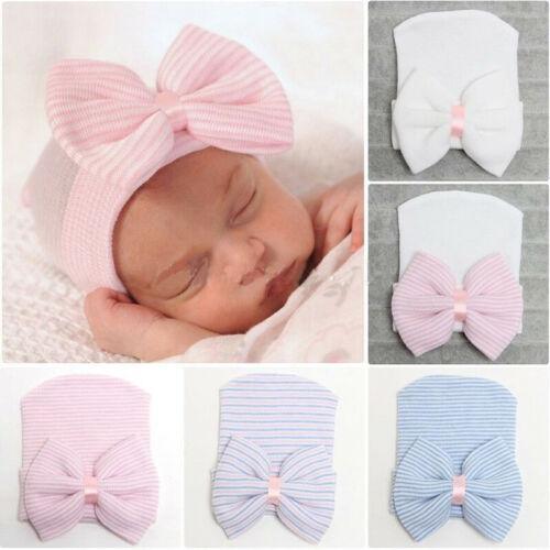 Nouveau-né tout-petit enfants garçons filles turban coton bonnet hiver casquette adaptée aux bébés filles enfants