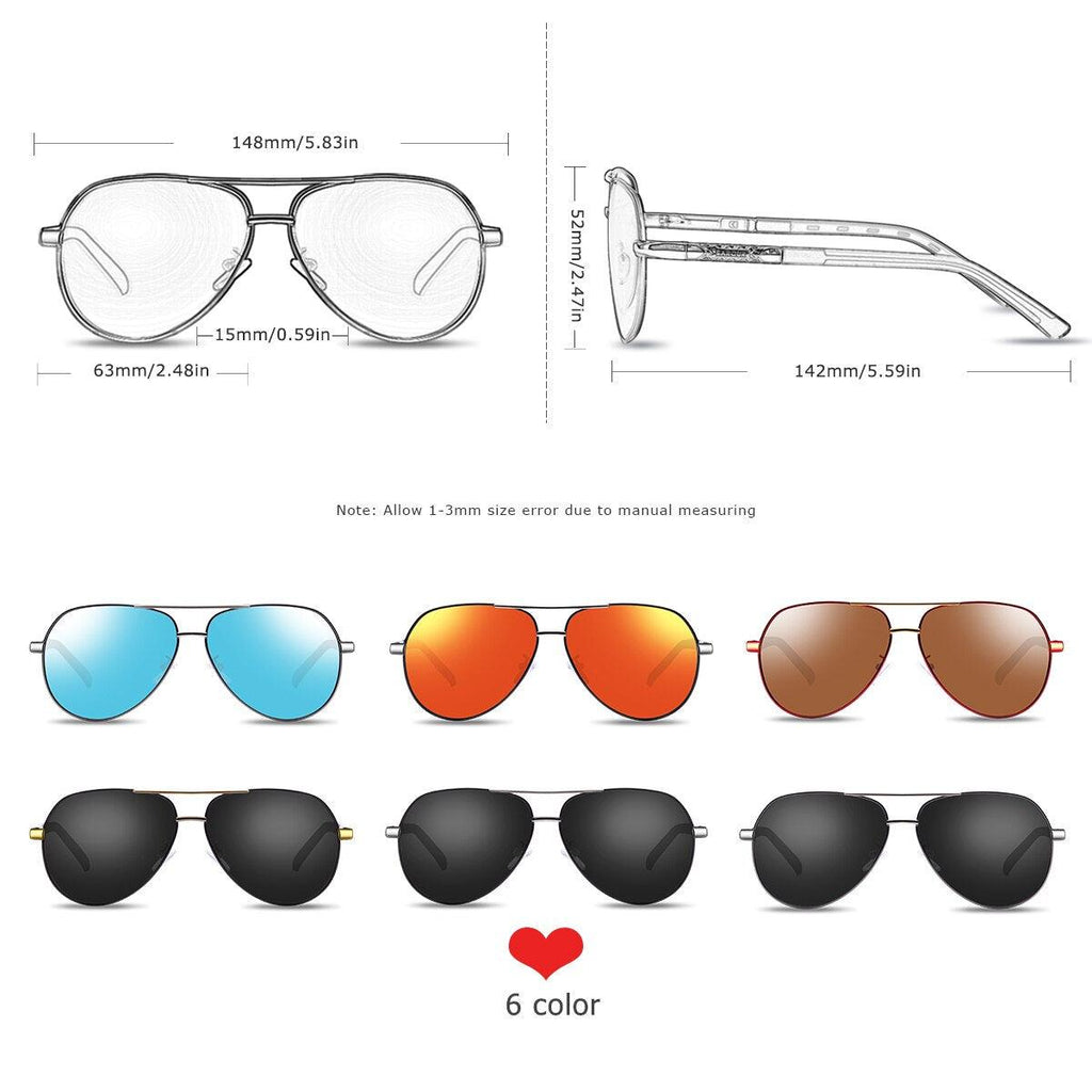 Lunettes de soleil de luxe élégantes, universelles et polarisées, style aviateur rétro classique avec protection UV400 polarisée, lunettes de soleil pour homme Oculos de sol