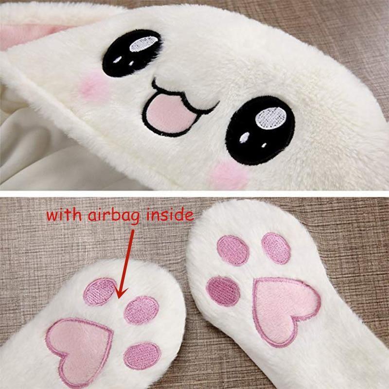 Moderne Élégant Hiver Intéressant Filles Animaux Chapeaux Oreilles Mobiles Sautants Enfants et Adultes Femmes Chaud Lapin Bonnets d'Hiver au Design Moderne