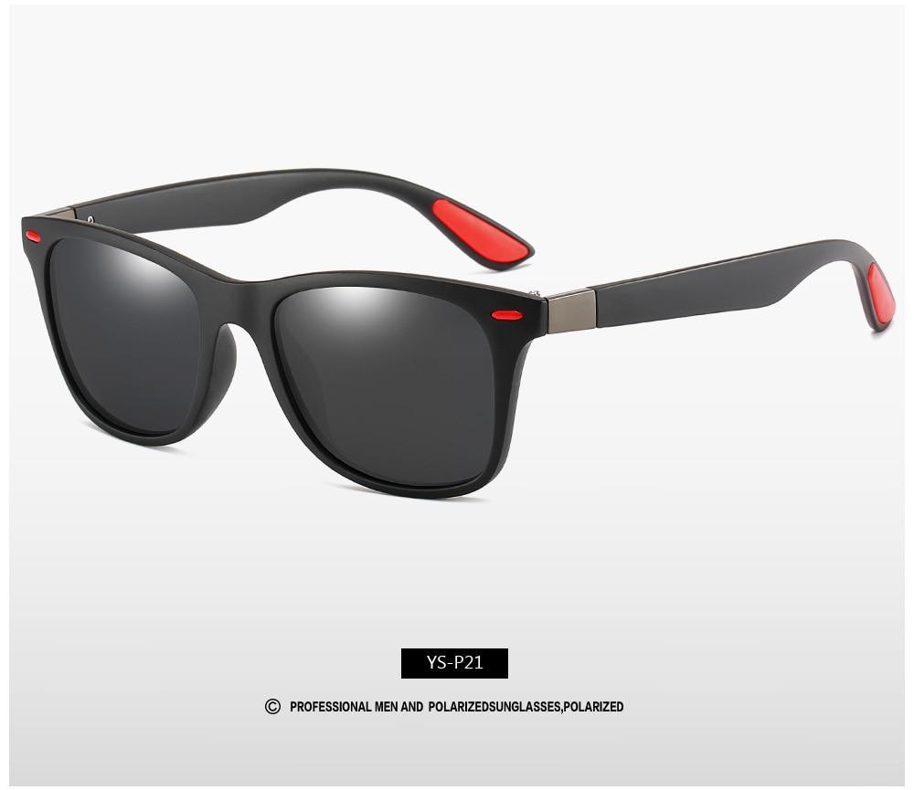 Lunettes de soleil polarisées classiques populaires de sport pour hommes et femmes, de marque, pour la conduite, les soirées, monture carrée avec protection UV400