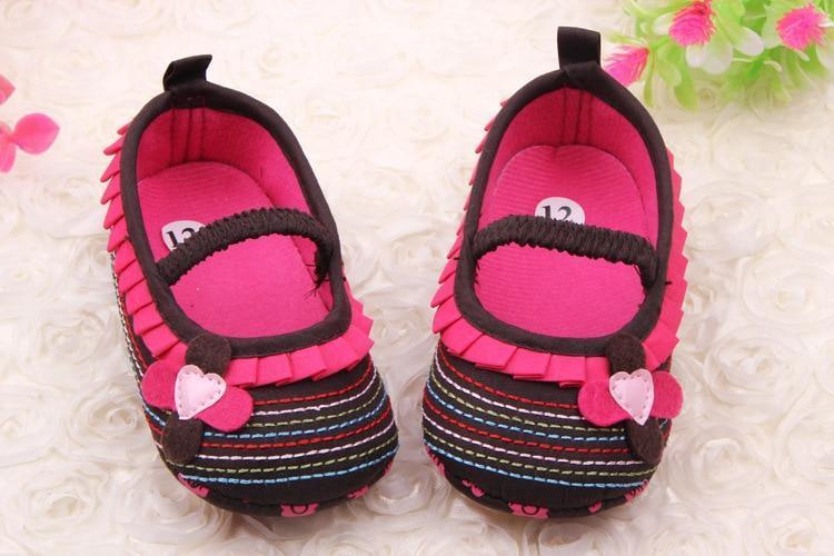 Chaussures Bébé Fleur Volants Premiers Pas Tout-Petits Semelle Souple Patchwork Enfants Confortables Pré-Marcheurs Chaussure