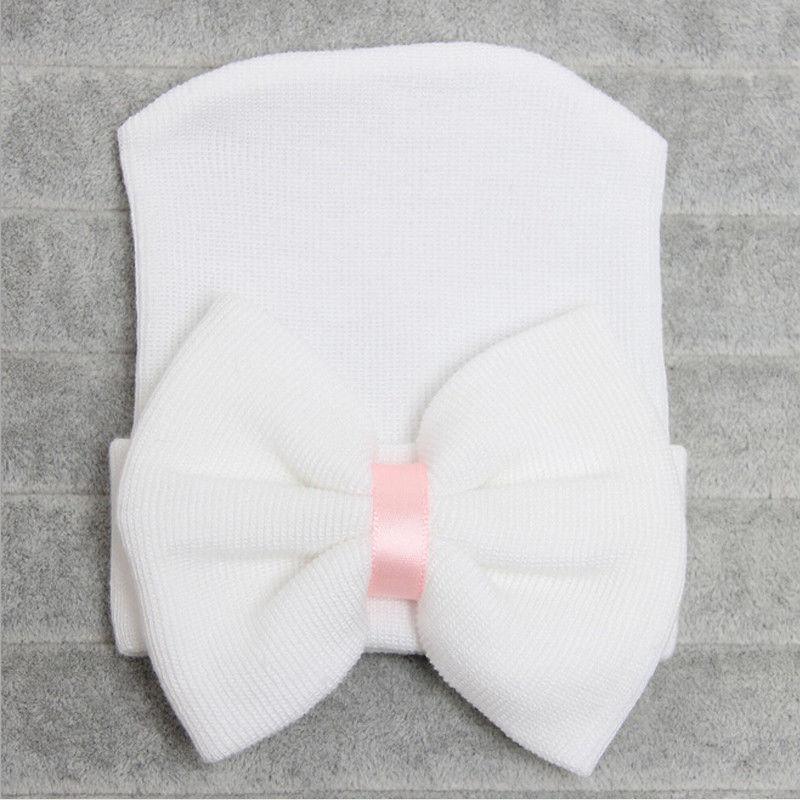 Bandeau rayé pour bébés filles avec nœud – Bonnet doux pour tout-petits