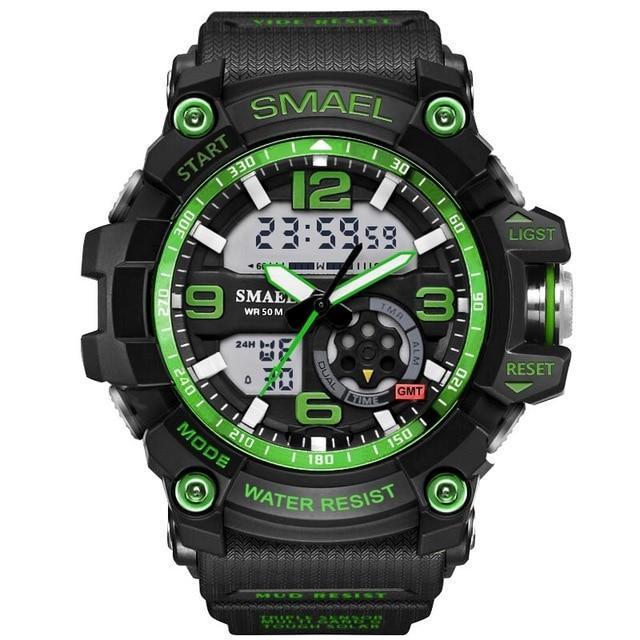 Nouvelle Montre Sport Analogique-Numérique Pour Hommes et Femmes Étanche 50M Professionnelle Quartz Grand Cadran Montre-Bracelet Militaire Avec Mode Nuit