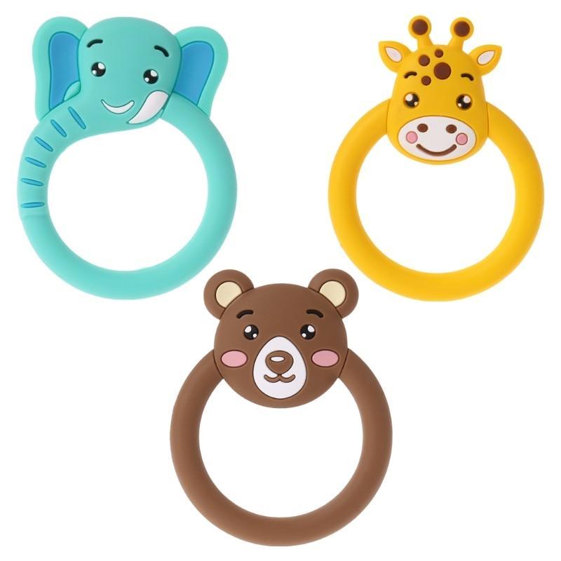 Sucette de dentition en silicone pour bébé, hochet de dentition en silicone sans BPA, jouets pour bébés et enfants