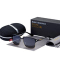 Lunettes de soleil polarisées de luxe de haute qualité avec monture métallique pour hommes d'affaires, style rétro-moderne avec protection UV400