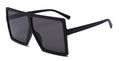 Grande tendance de luxe Nouveaux lunettes de soleil pour femmes avec monture carrée noire tendance et monture large dans un style célèbre de lunettes modernes