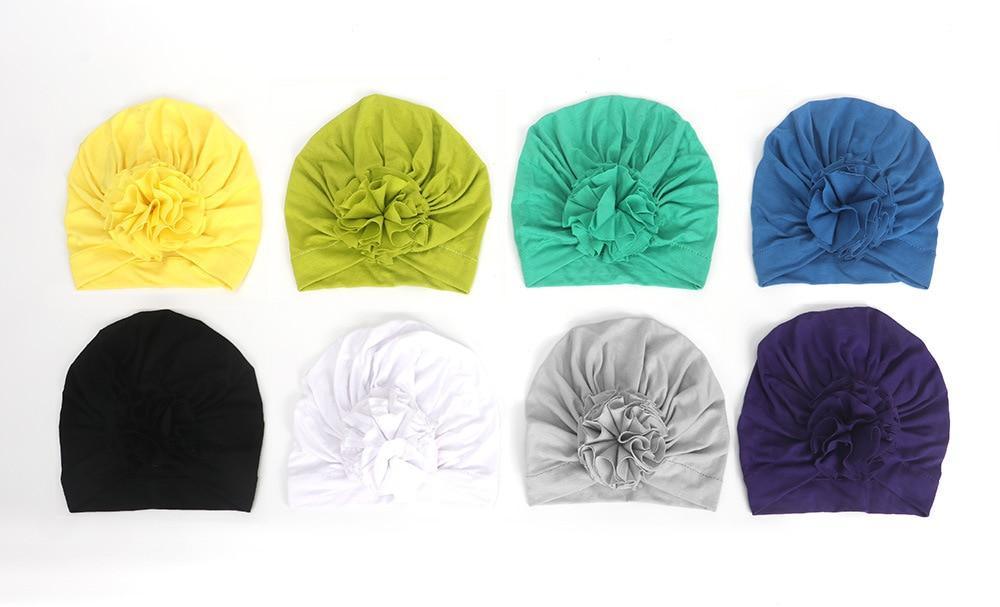Nouveau Chapeau de Bébé Fleur Élégant Mode Nouveau-né Élastique Turban pour Filles au Design Moderne