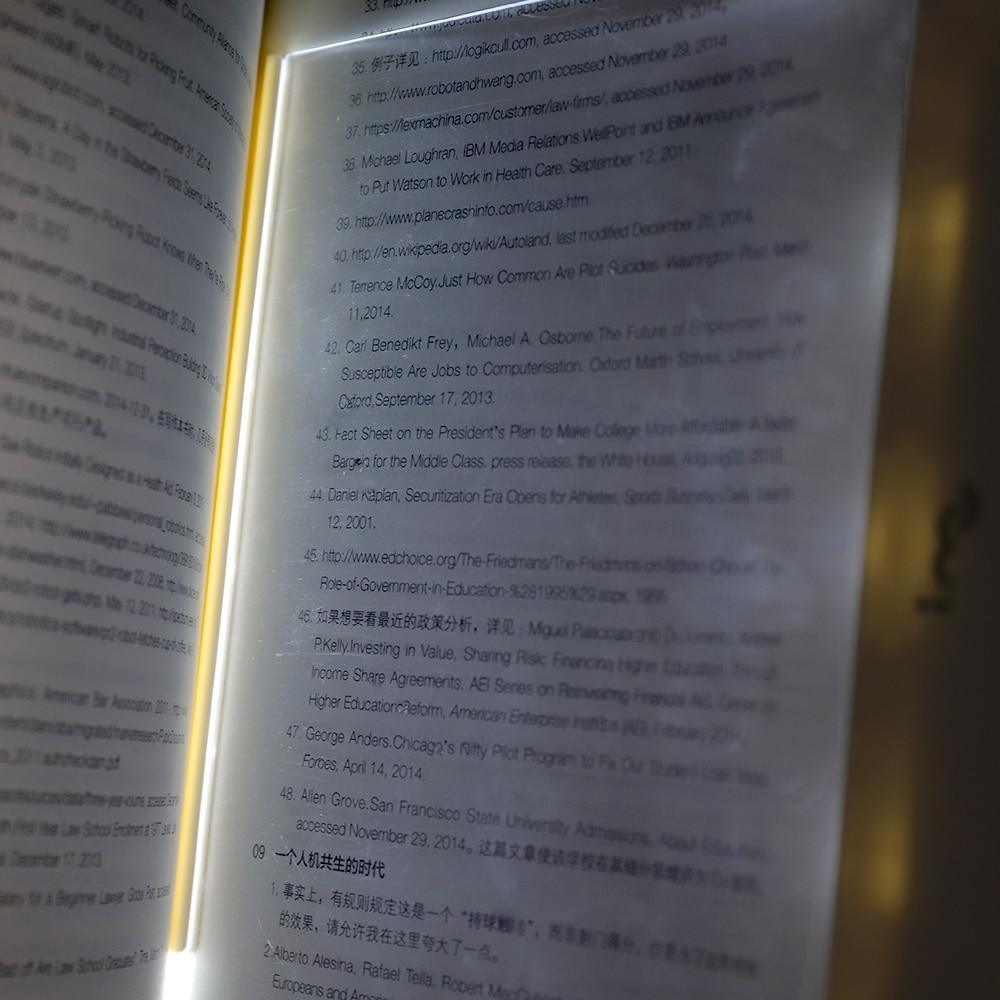 Lampe de lecture plate à panneau LED, pour livre, voiture ou voyage, avec protection oculaire, lampe portable de vision nocturne magique
