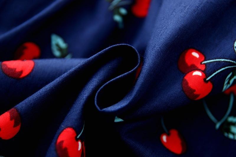 Robe d'été moderne de luxe pour fille, robe cerises pour enfants, robe à dos en V, robe débardeur en coton pour bébé, robe licou pour filles