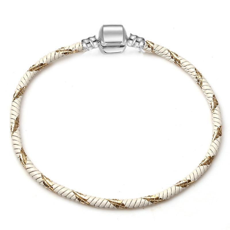 Bracelet fin chaîne serpent couleur argent, de luxe, moderne et de haute qualité, authentique, compatible avec les charms européens pour femmes, avec cœur et étoile