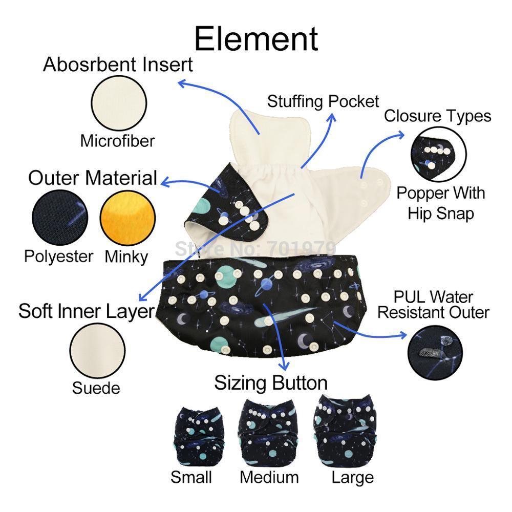 Couche culotte numérique la plus populaire pour bébé avec insert en microfibre au design imprimé moderne pour bébés garçons et bébés filles