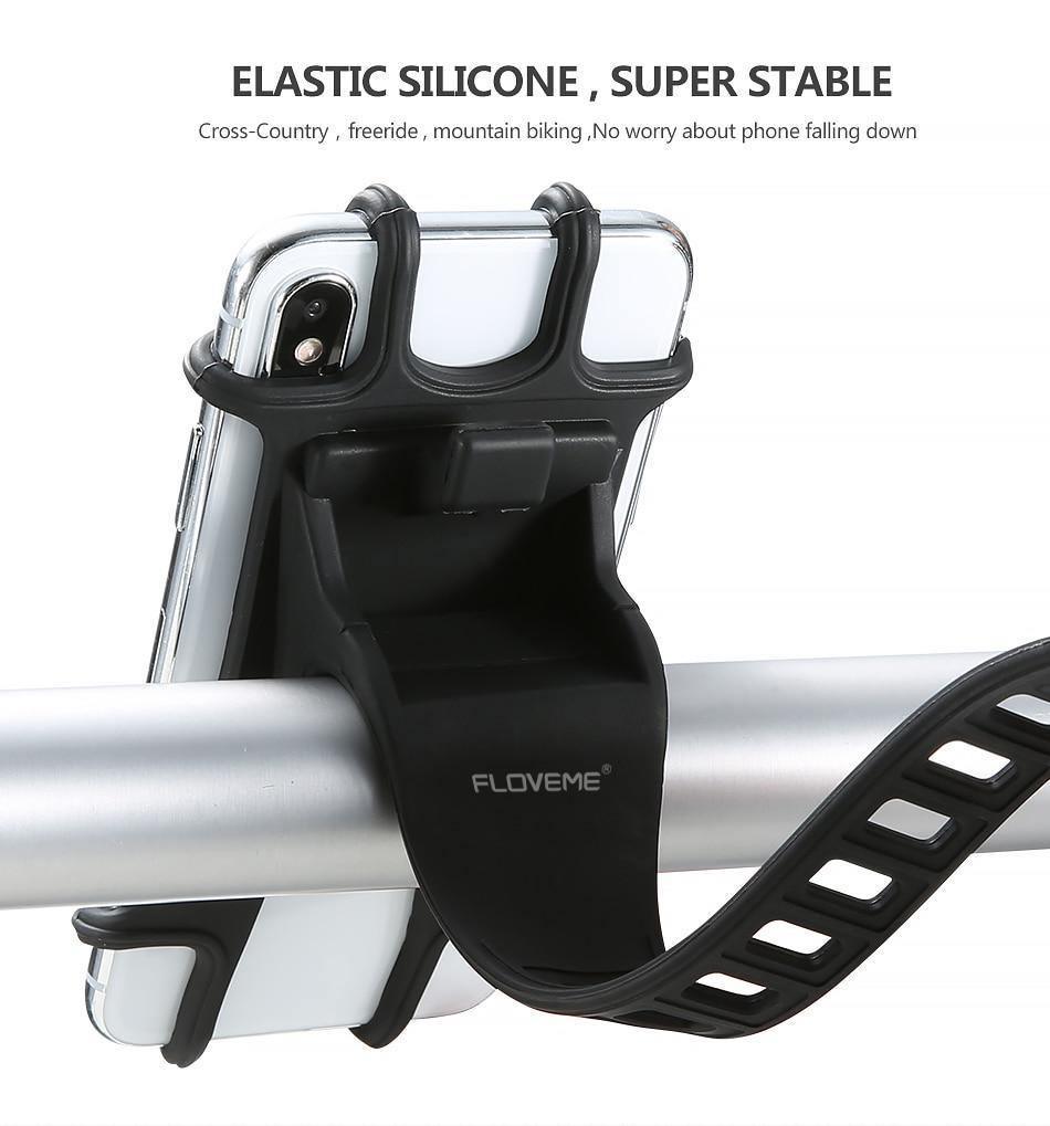 Support de Téléphone Noir Universel pour Moto Vélo Fixation Guidon