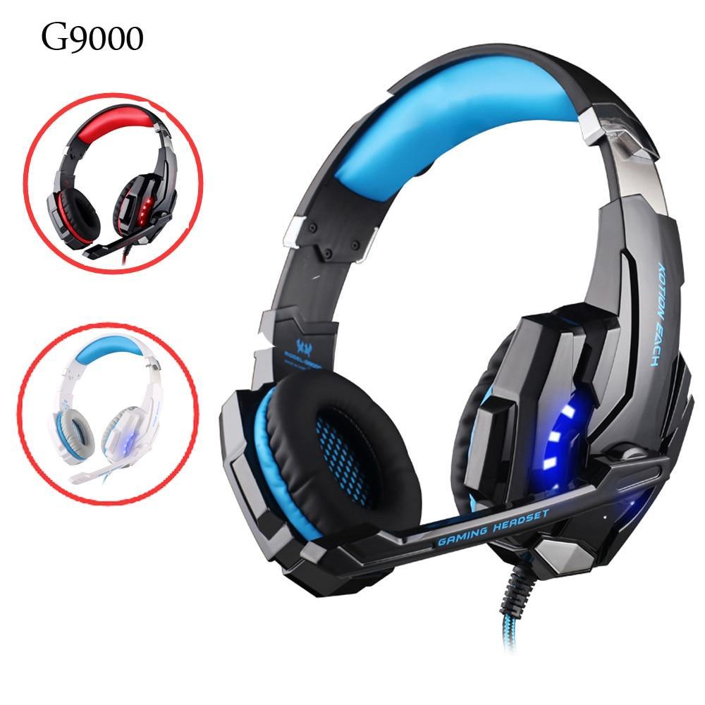 Nouveaux casques de jeu STEVEEX Modern G2000 G9000 grands écouteurs avec micro lumineux écouteurs stéréo basses profondes pour PC, ordinateur portable et jeux