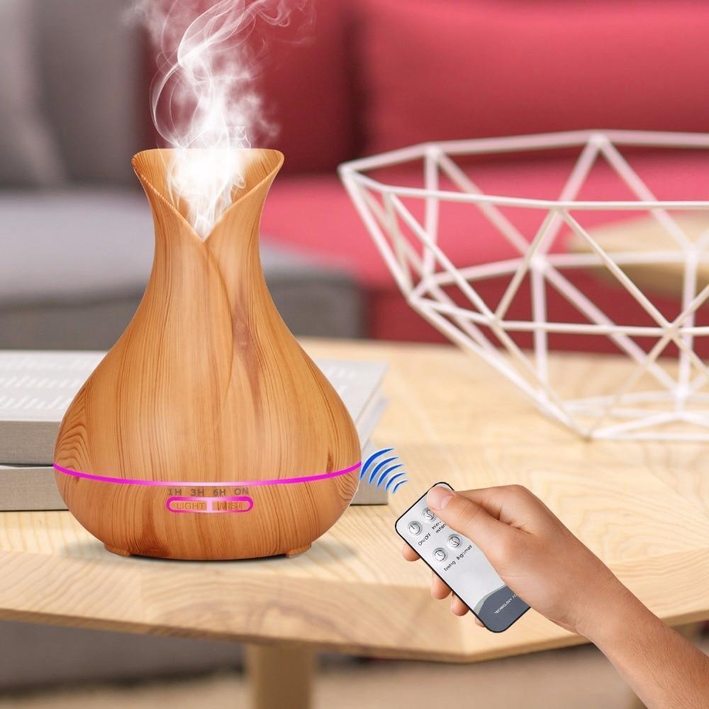 Diffuseur d'huiles essentielles 500ML sans eau, arrêt automatique, humidificateur d'aromathérapie ultrasonique sept couleurs avec modèle de brume réglable, diffuseur pour chambre à coucher, salle de bain, maison, bureau, spa, yoga