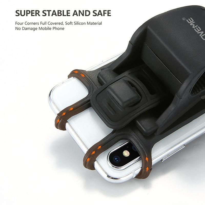 Support de Téléphone Noir Universel pour Moto Vélo Fixation Guidon